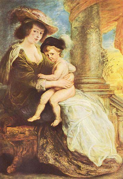 Peter Paul Rubens Portrat der Helene Fourment mit ihrem erstgeborenen Sohn Frans Sweden oil painting art